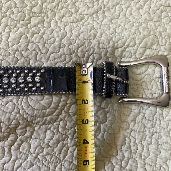 Guess rhinestone studded statement belt